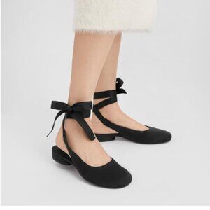XYD Black Ankle Strappy Cute Round Toe Lace Up Chunky Low Heel Dressy Shoes